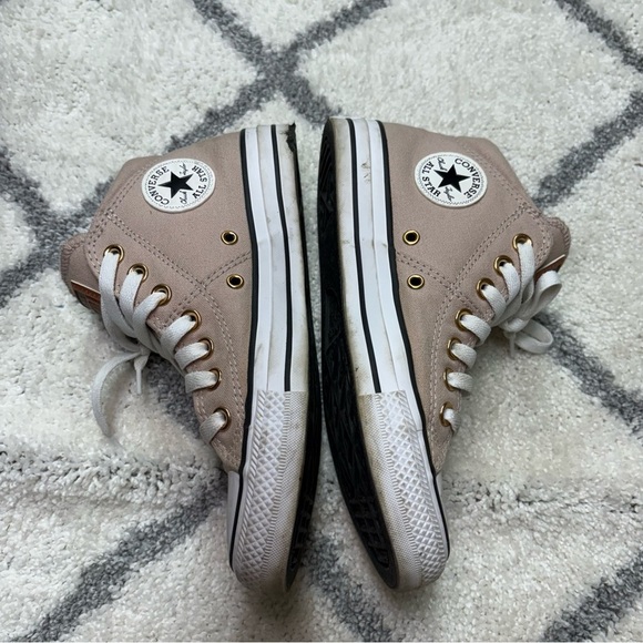 Converse Chuck Taylor All Star Mid Top Sneakers Pink High Rose Gold Skate Shoe - Picture 7 of 13